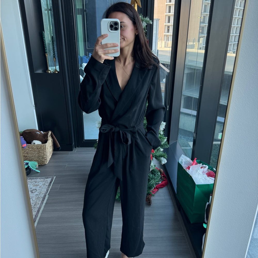 a new day Black Wrap Jumpsuit